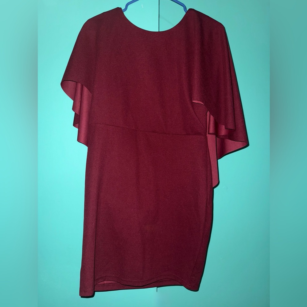Elegant Burgundy Women's Dress
